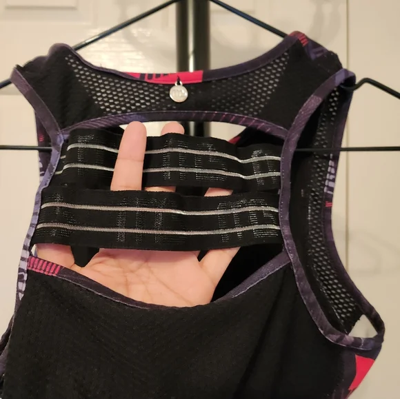 MICHELLE Activewear Multicoloured Floral Sportsbra Size 10 Pilates Yoga Jogging - Picture 6 of 6